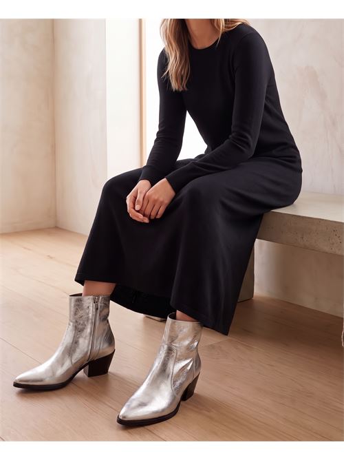 Westernstiefeletten mit offenkantiger Naht IL LACCIO | GAIA/LUNA12LAMINATOARGENTO